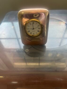 Small Quartz Table Clock with Roman Numerals